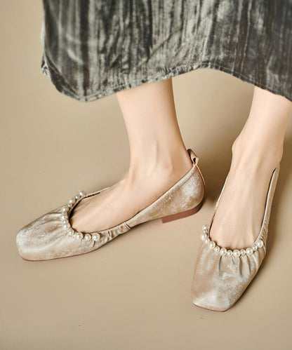 Bead Wrinkled Loafers Nail Green Women Penny FashionChic