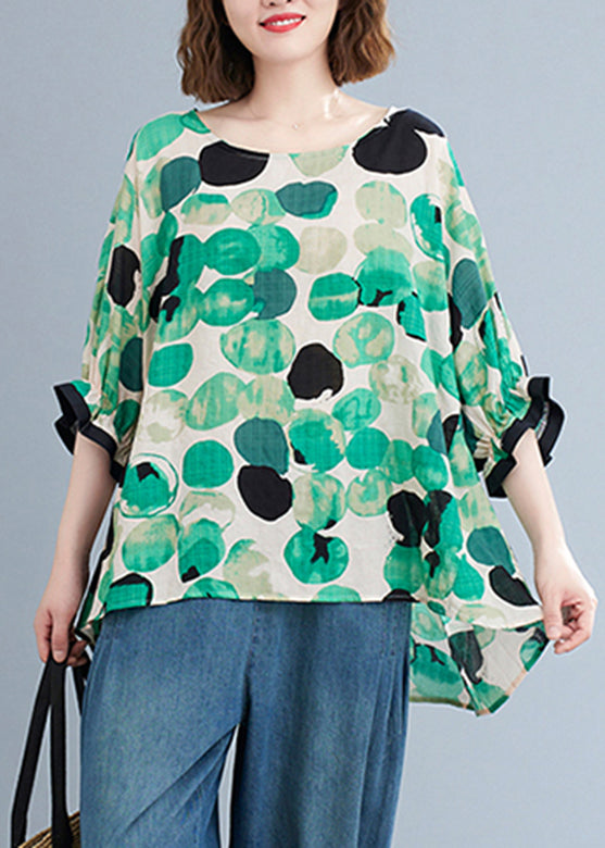 Green O-Neck Cozy Top Short Sleeve GH1044 Ada Fashion