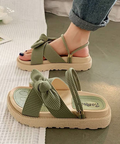 Green Platform Women Stylish Splicing Slide Sandals Peep Toe UU015 OM-XZ240821