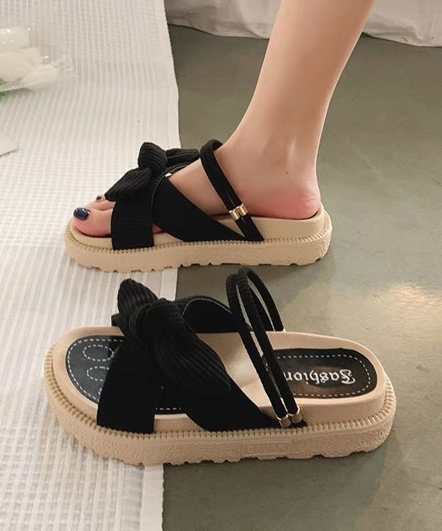 Green Platform Women Stylish Splicing Slide Sandals Peep Toe UU015 OM-XZ240821