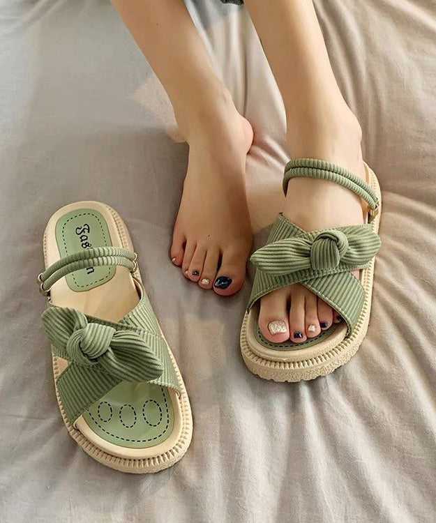 Green Platform Women Stylish Splicing Slide Sandals Peep Toe UU015 OM-XZ240821