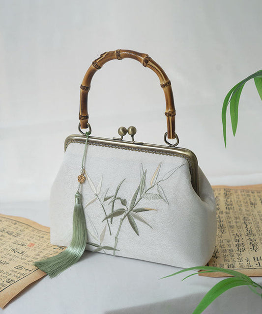 Bag Tote Handmade Bamboo Style New Chinese Embroidery FashionChic
