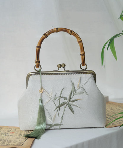 Bag Tote Handmade Bamboo Style New Chinese Embroidery FashionChic