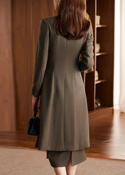 Handmade Brown Double Breast Cotton Trench Coats Spring YJ027 ABC