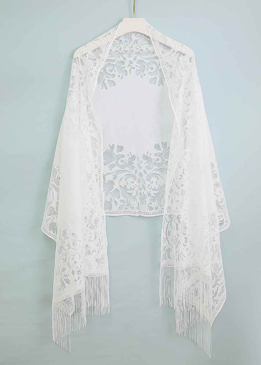 Handmade Chinese Style Black Tasseled Hollow Out Scarf YF004 ABC