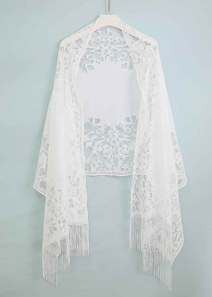 Handmade Chinese Style Black Tasseled Hollow Out Scarf YF004 ABC