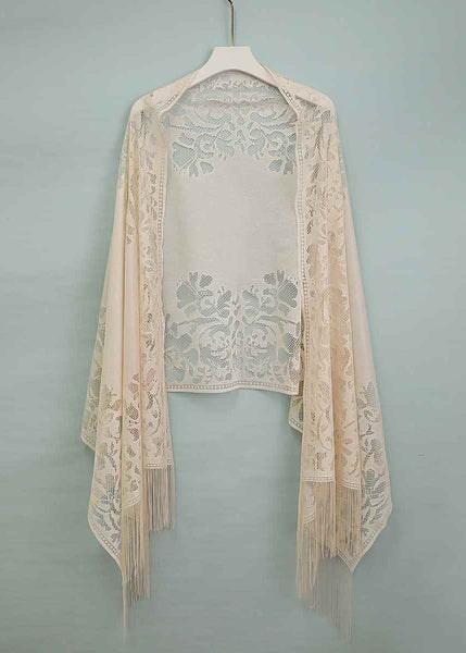 Handmade Chinese Style Black Tasseled Hollow Out Scarf YF004 ABC