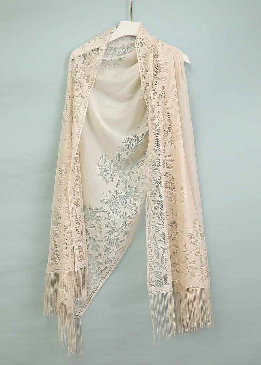 Handmade Chinese Style Black Tasseled Hollow Out Scarf YF004 ABC