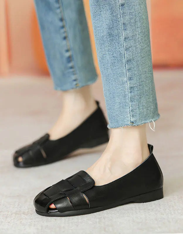 Handmade Close toe Comfortable Summer Flats Ada Fashion