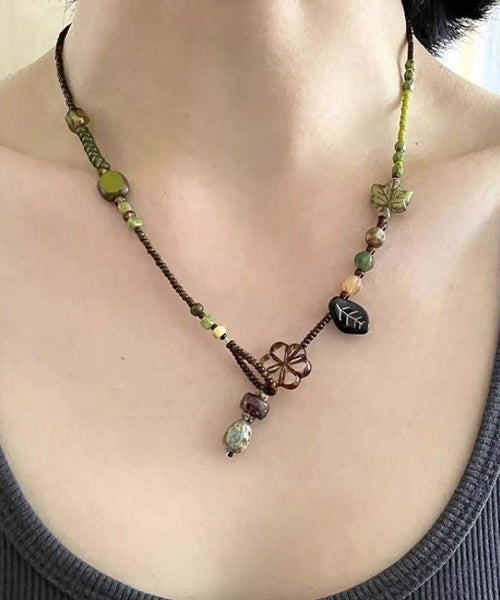 Necklace Handmade Gratuated Beading Bead Weaving Colorblock FashionChic