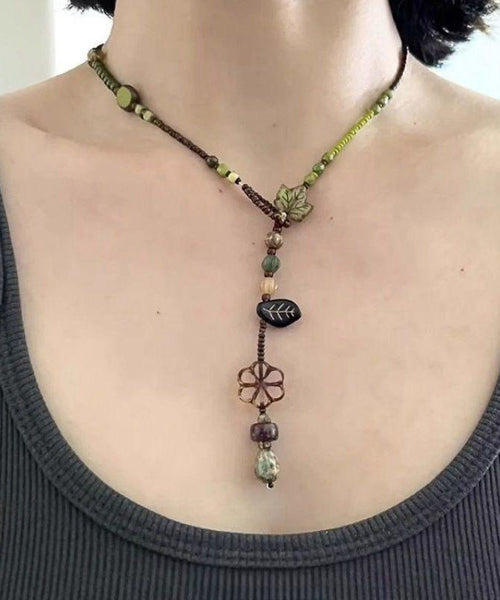 Necklace Handmade Gratuated Beading Bead Weaving Colorblock FashionChic