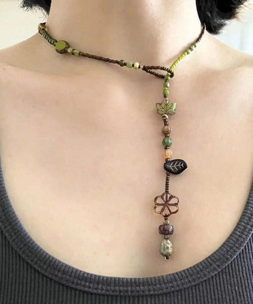 Necklace Handmade Gratuated Beading Bead Weaving Colorblock FashionChic