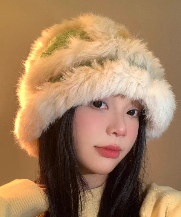 Handmade Gradient Furry Knit Warmth Bucket Hat RS004 ABC