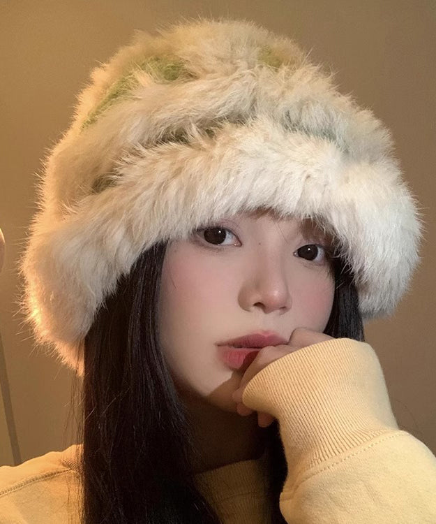 Handmade Gradient Furry Knit Warmth Bucket Hat RS004 ABC