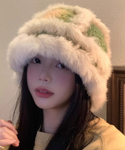 Handmade Gradient Furry Knit Warmth Bucket Hat RS004 ABC