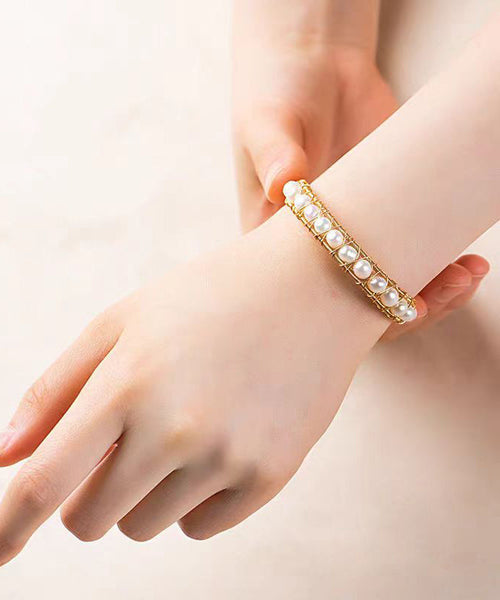 Handmade Green 14K Gold Agate Cuff GH1078 Ada Fashion