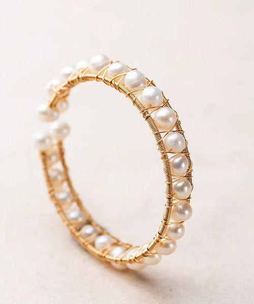 Handmade Green 14K Gold Agate Cuff GH1078 Ada Fashion