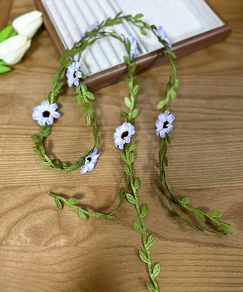 Headband Floral Red Weavin Daisy Rattan Handmade FashionChic