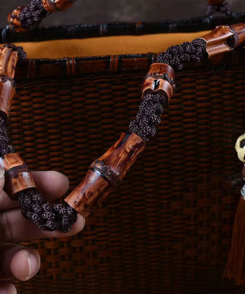 Handmade Retro Woven Japanese Bamboo Handbag GG081 Bag-BGS240606