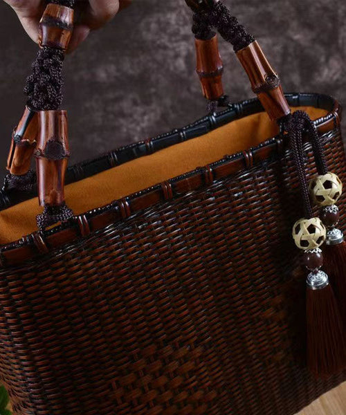 Handmade Retro Woven Japanese Bamboo Handbag GG081 Bag-BGS240606