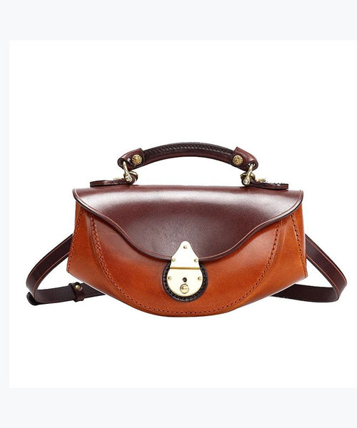 Handmade Stylish Calf Leather Coffee Tote Handbag HJ1053 Ada Fashion