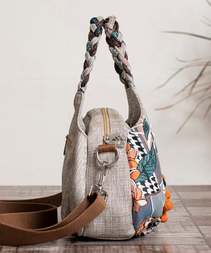 Patchwork Handmade Tote Canvas Bag Woven Casual FashionChic