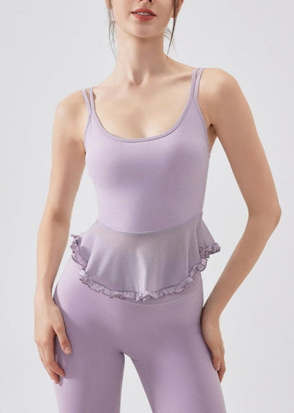 Bra Patchwork Ruffled Hot Sports Sexy Navy FashionChic