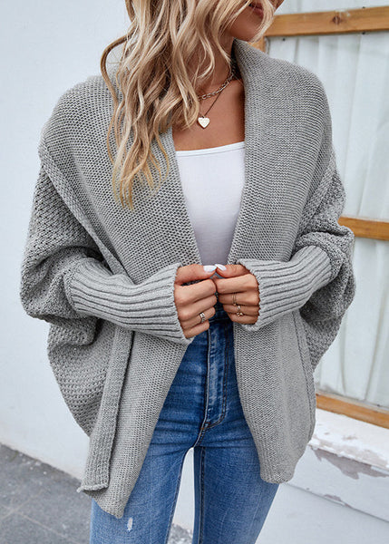 Italian Black Knit Cardigan Batwing Sleeve QY031 BB-ZS-WM-NCT241002