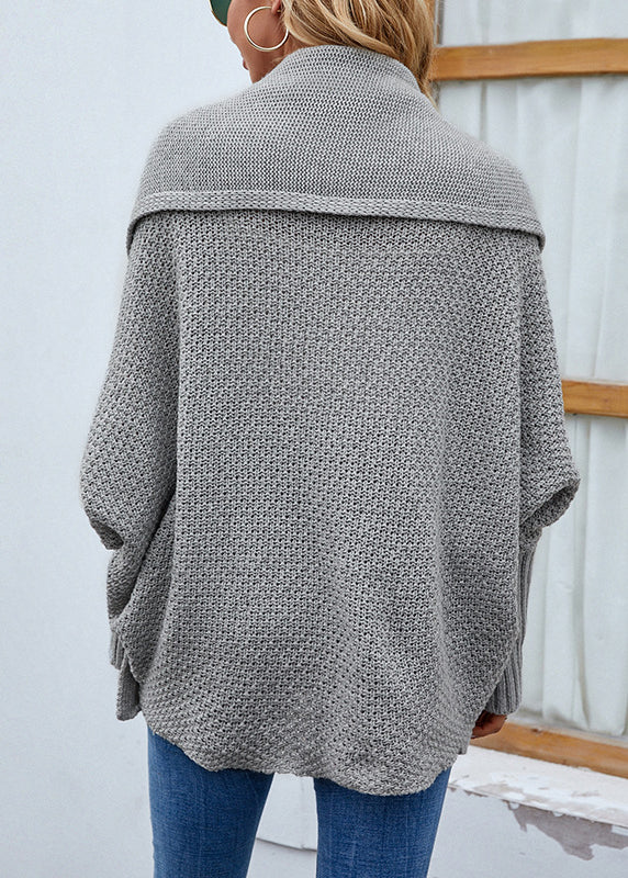 Italian Black Knit Cardigan Batwing Sleeve QY031 BB-ZS-WM-NCT241002