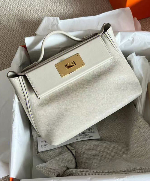 Italian Brown Calf Leather Durable Tote Handbag HJ1055 Ada Fashion