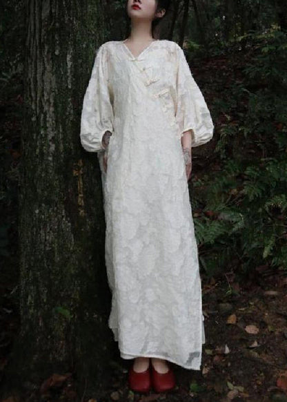 Beige Pieces Side Jacquard Set Button Two Fall Cotton Open FashionChic