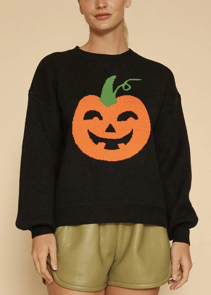 Jacquard Pumpkin Cozy Patchwork Knit Sweaters Fall AE1031 OM-HW240901