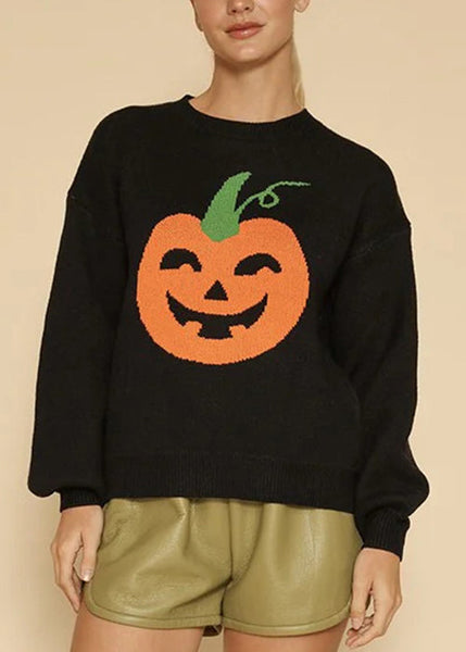 Jacquard Pumpkin Cozy Patchwork Knit Sweaters Fall AE1031 OM-HW240901