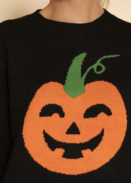 Jacquard Pumpkin Cozy Patchwork Knit Sweaters Fall AE1031 OM-HW240901