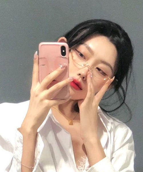 Japanese Cute Black Half Frame Glasses Without Lenses XS1091 Ada Fashion