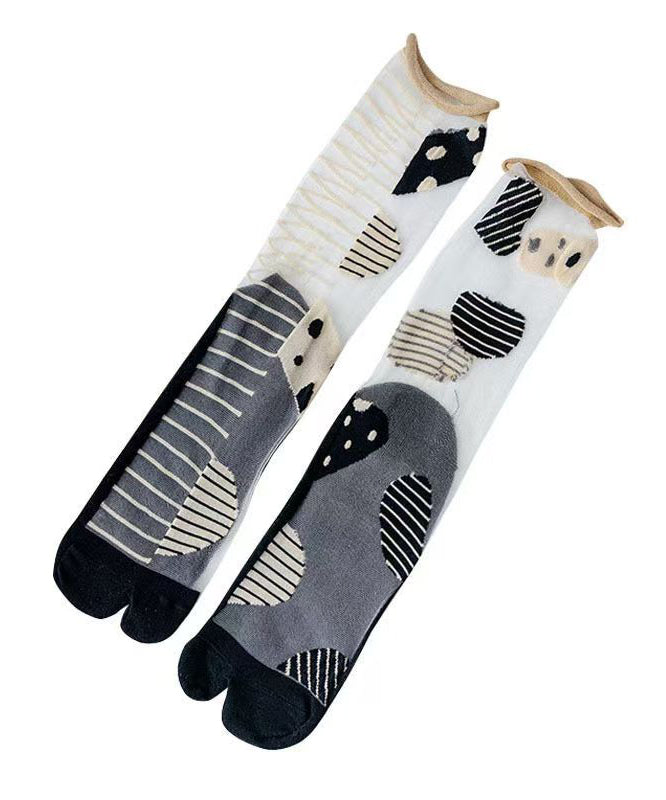 Japanese Split Toe Summer Sheer Mesh Mid Length Socks KJ053 WZ240714