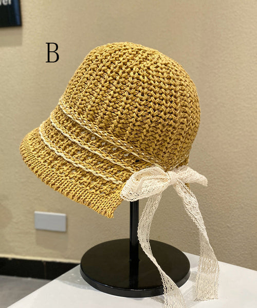 Bow Hat Bucket Japanese Style Breathable Versatile FashionChic