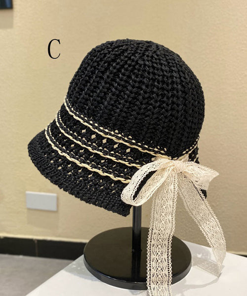 Bow Hat Bucket Japanese Style Breathable Versatile FashionChic