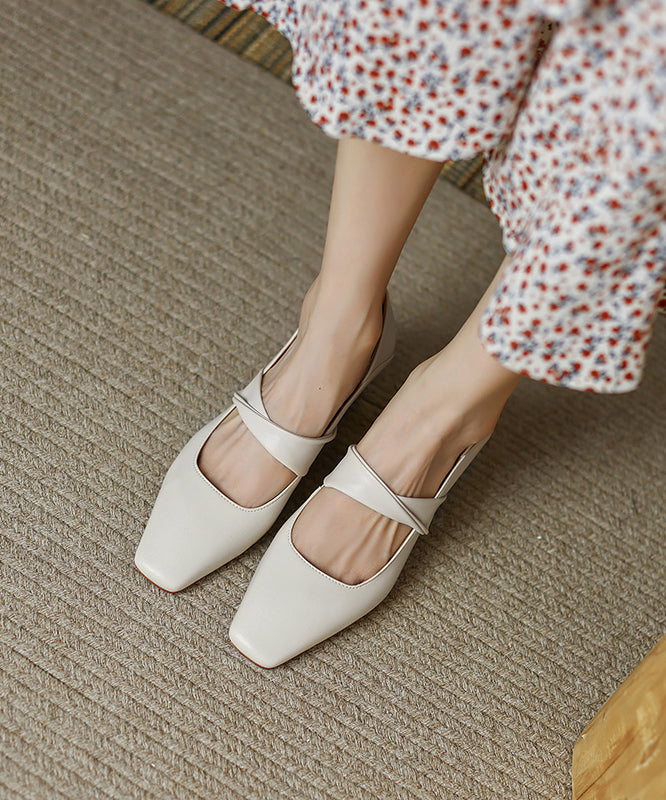 Khaki Chunky Sheepskin Fitted Splicing Loafers For Women WT007 shoe-GGX241030