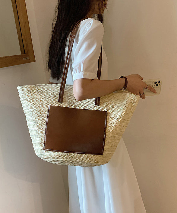 Korean Versatile Large Capacity Straw Woven Satchel Bag Handbag HJ1048 Ada Fashion