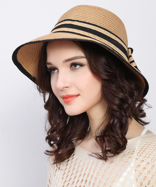 Bucket Versatile Straw Version White Woven Hat Korean Foldable FashionChic
