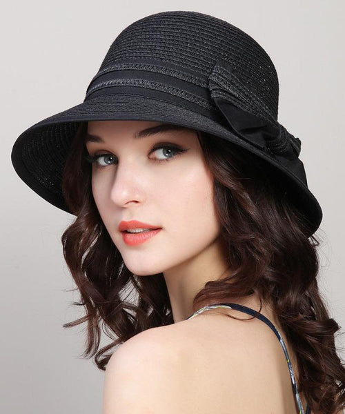 Bucket Versatile Straw Version White Woven Hat Korean Foldable FashionChic