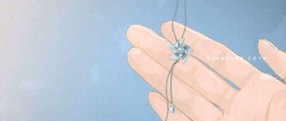 Necklace Pendant Silver Rhinestone 925 Sterling Windmill FashionChic