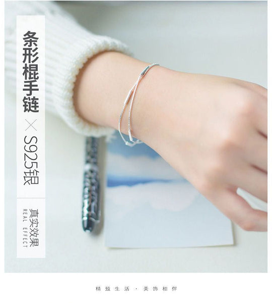 Bracelet Bar Segment 925 Sterling Silver FashionChic