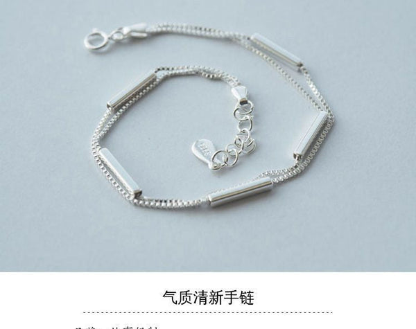 Bracelet Bar Segment 925 Sterling Silver FashionChic