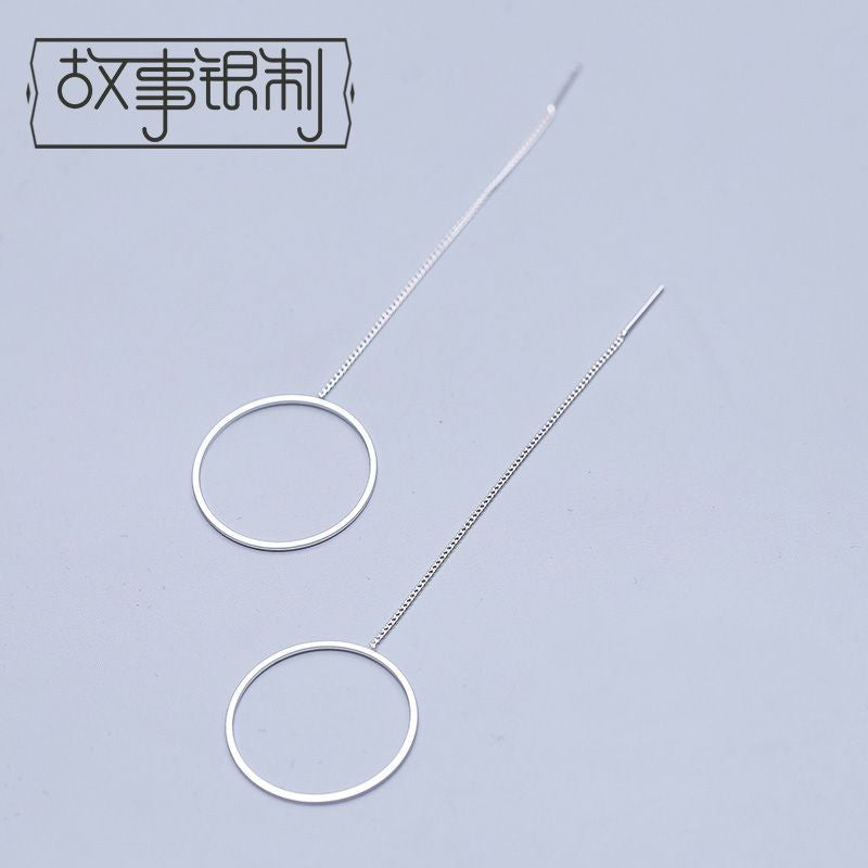 Sterling Silver Earring Drop Hoop 925 FashionChic