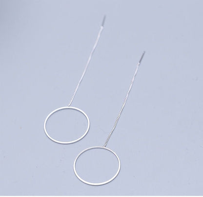 Sterling Silver Earring Drop Hoop 925 FashionChic