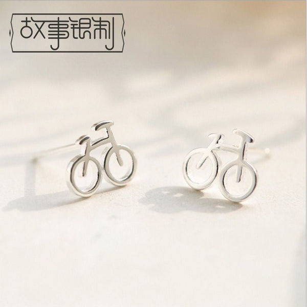 Sterling Bicycle Earring 925 Silver FashionChic