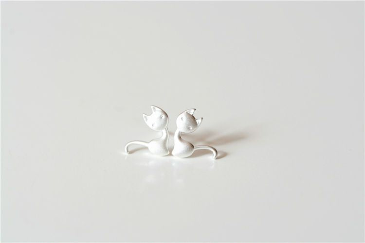 Earring Silver Cat 925 Sterling FashionChic