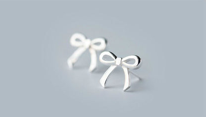 Silver Sterling Earring Bow 925 FashionChic